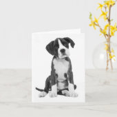 Boxer Welpenhund - leere Notizkarte Karte (Gelbe Blume)