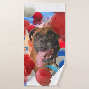 BOXER WelpenHUNDERZEIT IN BOXERVILLE Badehandtuch