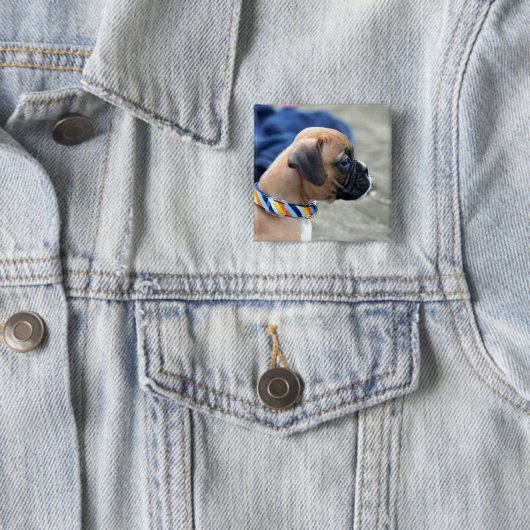 Boxer-Welpenknopf Button (Beispiel)