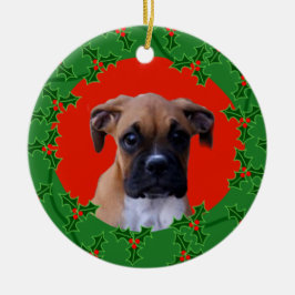 Boxer Welpenschmuck Keramik Ornament