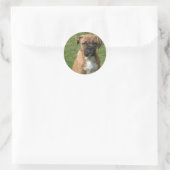 Boxer Welpensticker Runder Aufkleber (Tasche)