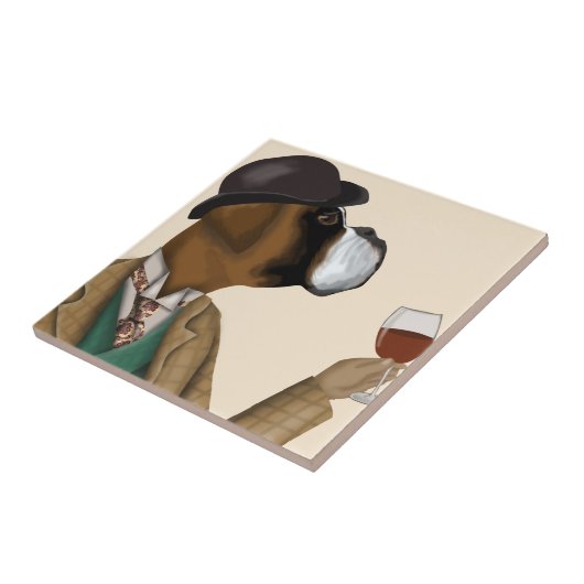 Boxer Wine Snob Fliese (Seite)