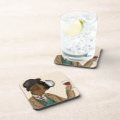 Boxer Wine Snob Getränkeuntersetzer (Rechte Seite)