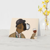 Boxer Wine Snob Karte (Gelbe Blume)