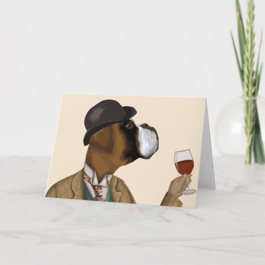 Boxer Wine Snob Karte (Vorderseite)