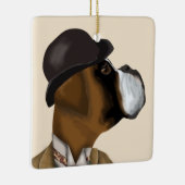 Boxer Wine Snob Keramikornament (Rechts)