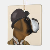 Boxer Wine Snob Keramikornament (Links)