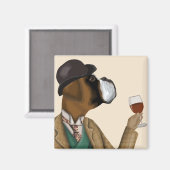 Boxer Wine Snob Magnet (Vorderseite/Rückseite)