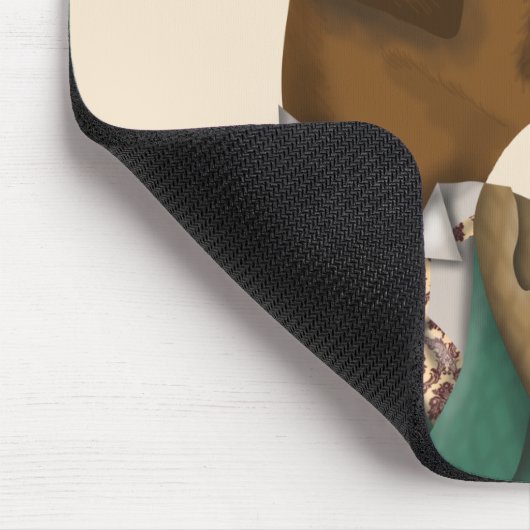 Boxer Wine Snob Mousepad (Ecke)