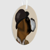 Boxer Wine Snob Ornament (Vorderseite)