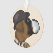 Boxer Wine Snob Ornament (Vorderseite)