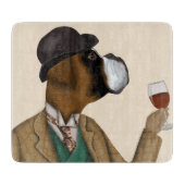 Boxer Wine Snob Schneidebrett (Vorderseite)