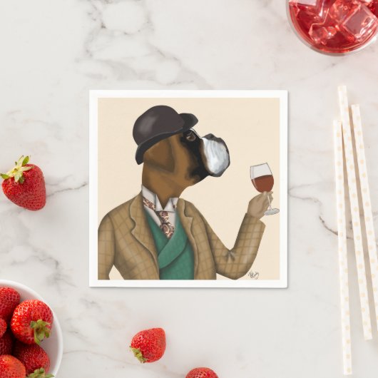 Boxer Wine Snob Serviette (Beispiel)