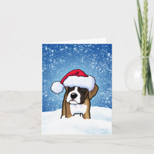Boxer Winter Weihnachtskarte Feiertagskarte