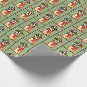 Boxer-Wintermuster Geschenkpapier (Ecke)