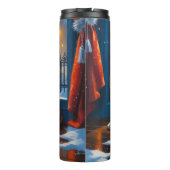 Boxer with Christmas Lights Holiday Thermosbecher (Rückseite)