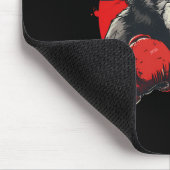 Boxer Wolf Mit Boxhandschuhen Kickboxen Lustiger B Mousepad (Ecke)