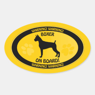 Boxer Xing Ovaler Aufkleber