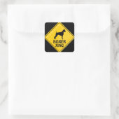 Boxer Xing Quadratischer Aufkleber (Tasche)