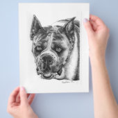 Boxer Zeichnend Flyer (Hand)