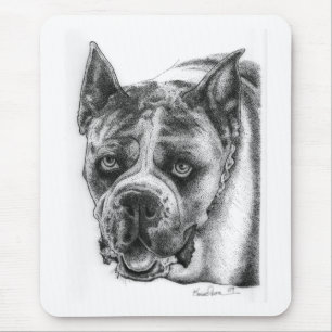 Boxer Zeichnend Mousepad