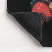 Boxeraffe mit Boxhandschuhen Kickboxen Lustig B Mousepad (Ecke)