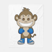 Boxerboxhandschuhe für Affen Fleecedecke (Vorderseite)