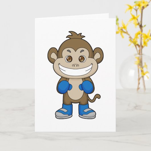 Boxerboxhandschuhe für Affen Karte (Gelbe Blume)