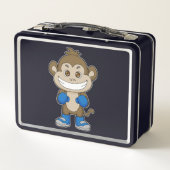 Boxerboxhandschuhe für Affen Metall Brotdose (Rückseite)