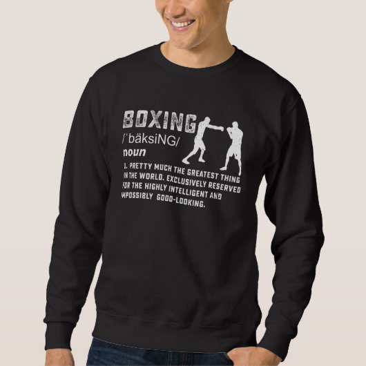 Boxerdefinition Vintag Sweatshirt (Vorderseite)