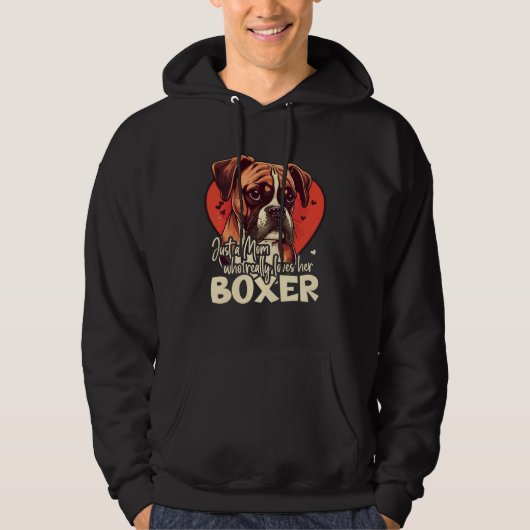 Boxerdog with heartdecoration Boxermom  4 Hoodie (Vorderseite)