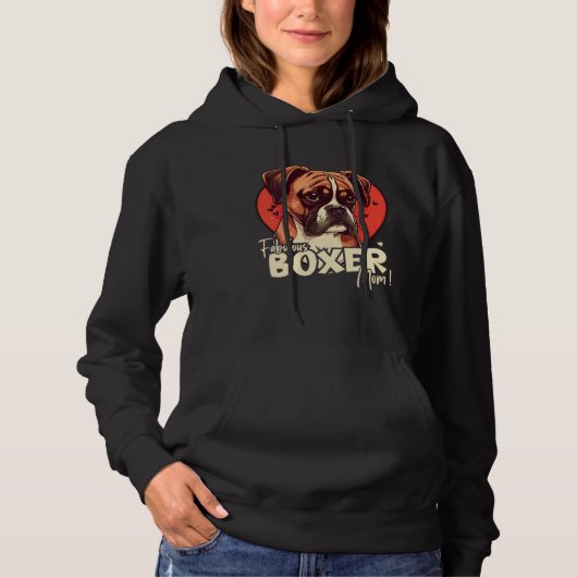 Boxerdog with heartdecoration Fabulous Boxermom Hoodie (Vorderseite)