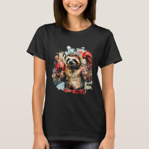 Boxerfaultier mit Boxhandschuhen Kickboxen Lustige T-Shirt