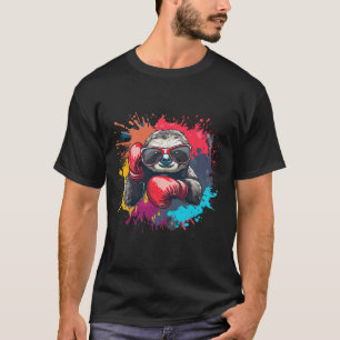 Boxerfaultier mit Boxhandschuhen Kickboxen Lustige T-Shirt