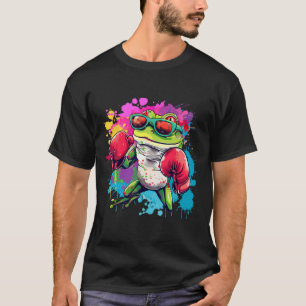 Boxerfrosch mit Boxhandschuhen Kickboxen Lustiges T-Shirt
