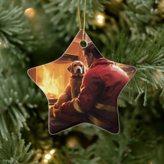 Boxergeschenk, Hausgeschenk, Hundefeuer, Weihnacht Keramik Ornament (Baum)