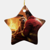 Boxergeschenk, Hausgeschenk, Hundefeuer, Weihnacht Keramik Ornament (Vorne)