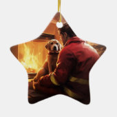 Boxergeschenk, Hausgeschenk, Hundefeuer, Weihnacht Keramik Ornament (Hinten)