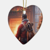 Boxergeschenk, Hausgeschenk, Hundefeuer, Weihnacht Keramik Ornament (Links)