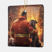 Boxergeschenk, Hausgeschenk, Hundefeuer, Weihnacht Keramikornament (Links)