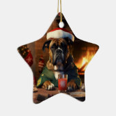 Boxergeschenk, Haustiergeschenk, Hundepolizei, Wei Keramik Ornament (Rechts)