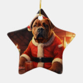 Boxergeschenk, Haustiergeschenk, Hundepolizei, Wei Keramik Ornament (Vorne)