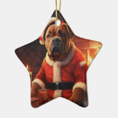 Boxergeschenk, Haustiergeschenk, Hundepolizei, Wei Keramik Ornament (Links)