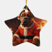Boxergeschenk, Haustiergeschenk, Hundepolizei, Wei Keramik Ornament (Hinten)