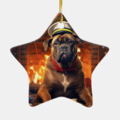 Boxergeschenk, Haustiergeschenk, Hundepolizei, Wei Keramik Ornament (Hinten)