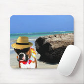 Boxerhund auf dem Strand mousepad (Mit Mouse)