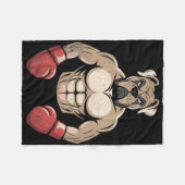 Boxerhund Boxhandschuhe Haustiere Hunde Boxer Männ Fleecedecke (Vorderseite (Horizontal))