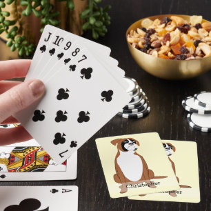 Boxerhund-Design - Fügen Sie Ihr eigenes Bild ein Spielkarten
