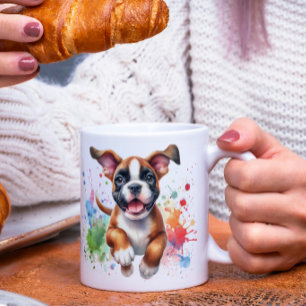 Boxerhund-Farbsplash Kaffeetasse