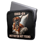Boxerhund-Fehler 404 Laptopschutzhülle (Vorderseite Links)